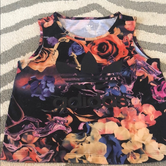 girls adidas crop top